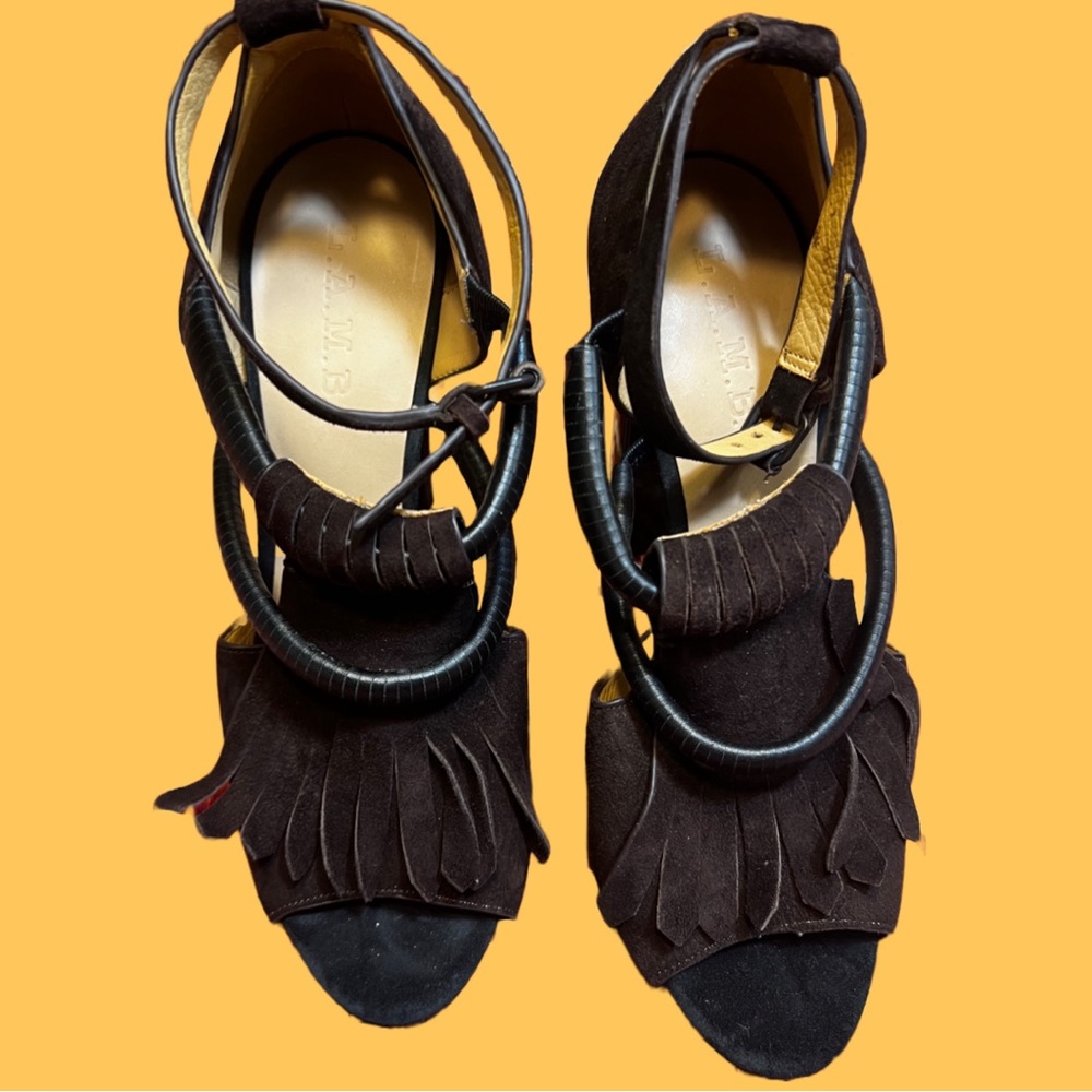 L.A.M.B. Fringe Heels - Picture 4 of 5